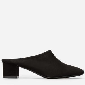 Everlane Black Suede The Day Heel Mule